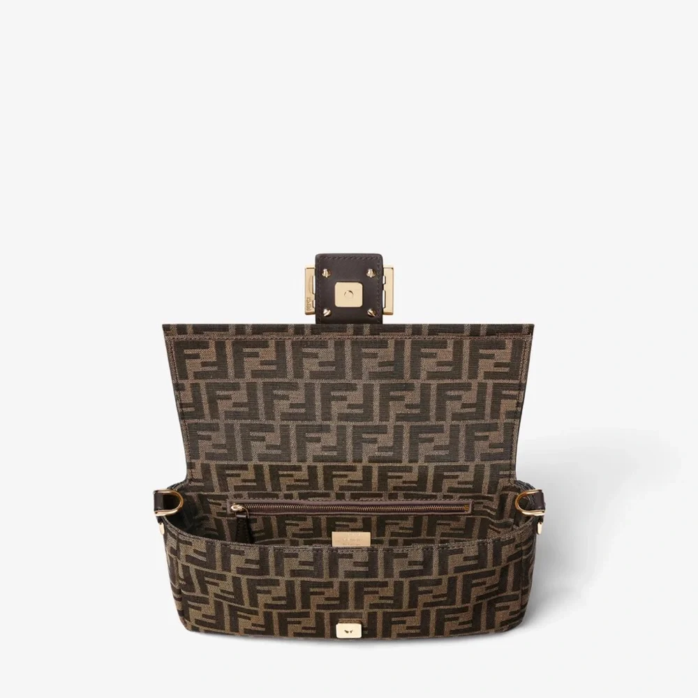 Fendi Black and Tan Monogram Shoulder Bag - Picture 10 of 11